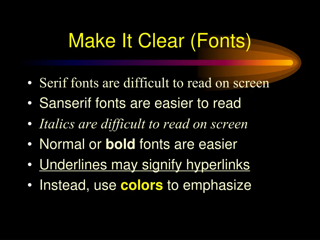 make it clear fonts 1