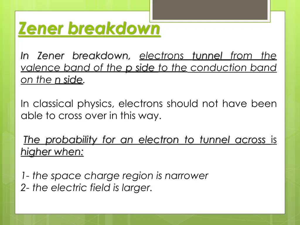 zener breakdown