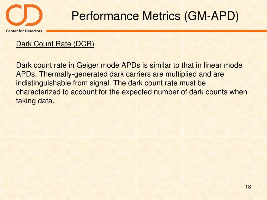 performance metrics gm apd 1