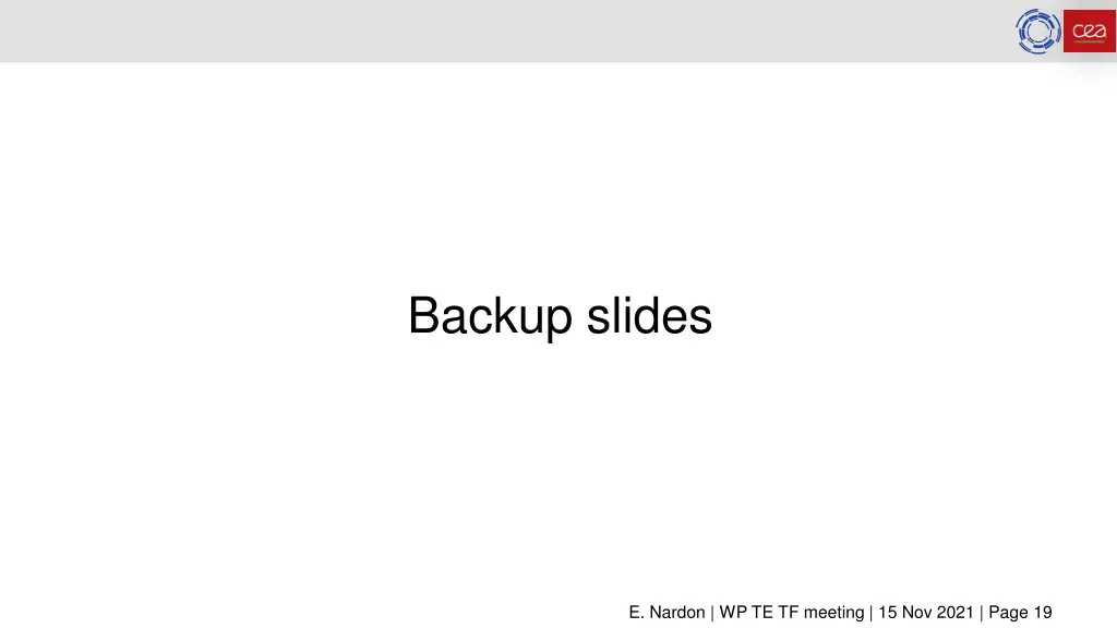 backup slides