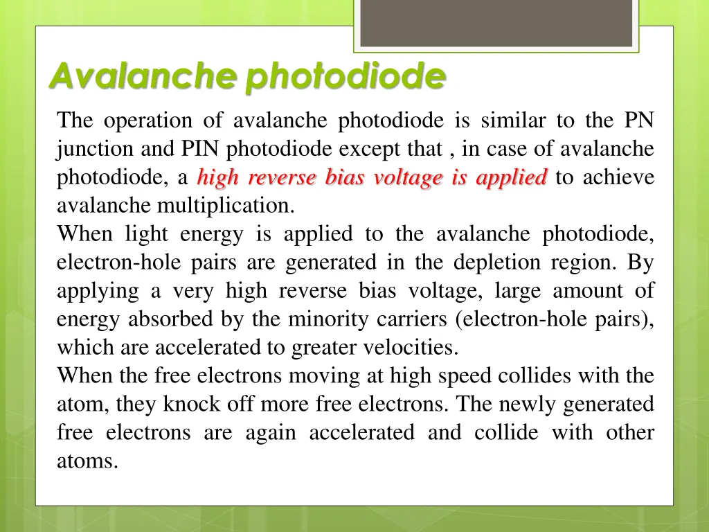 avalanche photodiode