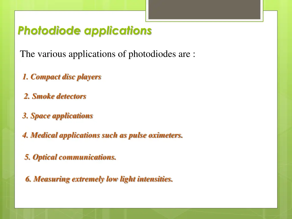 photodiode applications