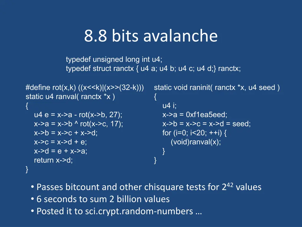 8 8 bits avalanche