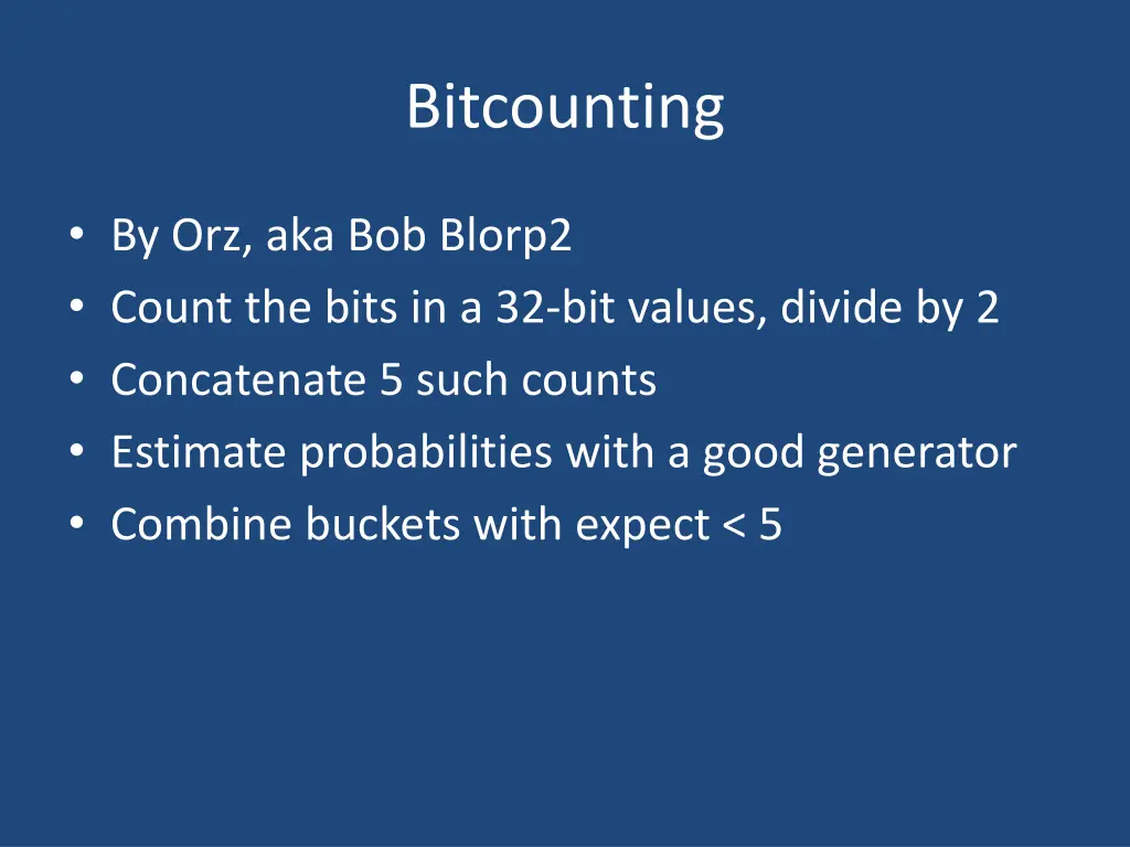 bitcounting