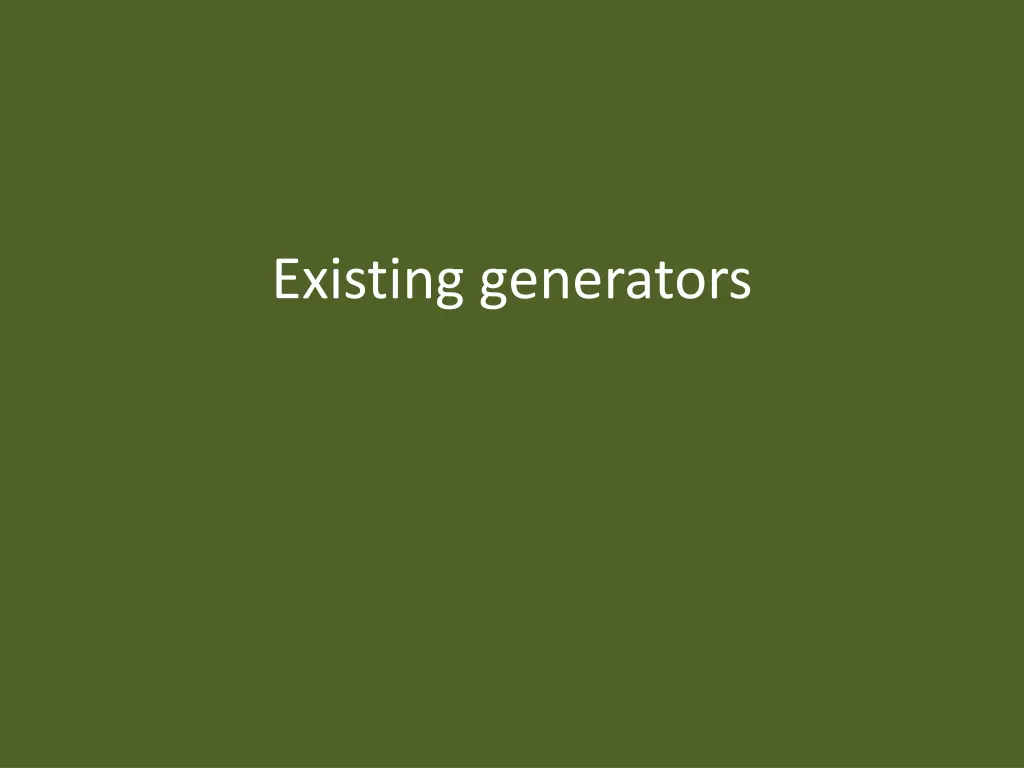 existing generators