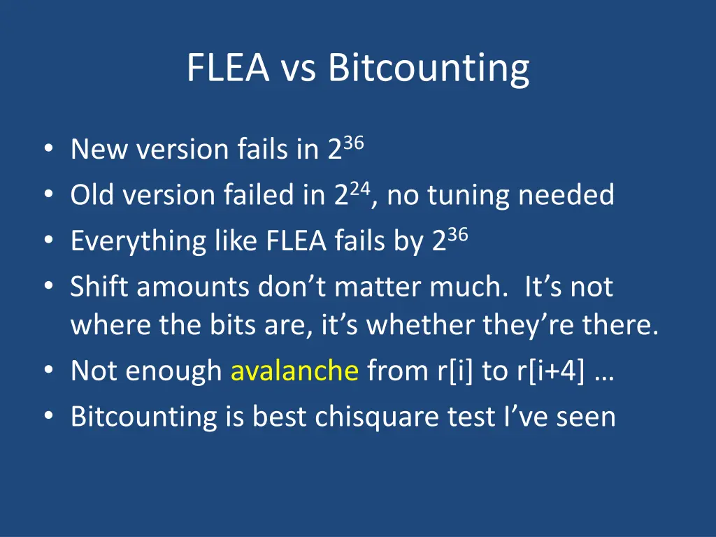 flea vs bitcounting