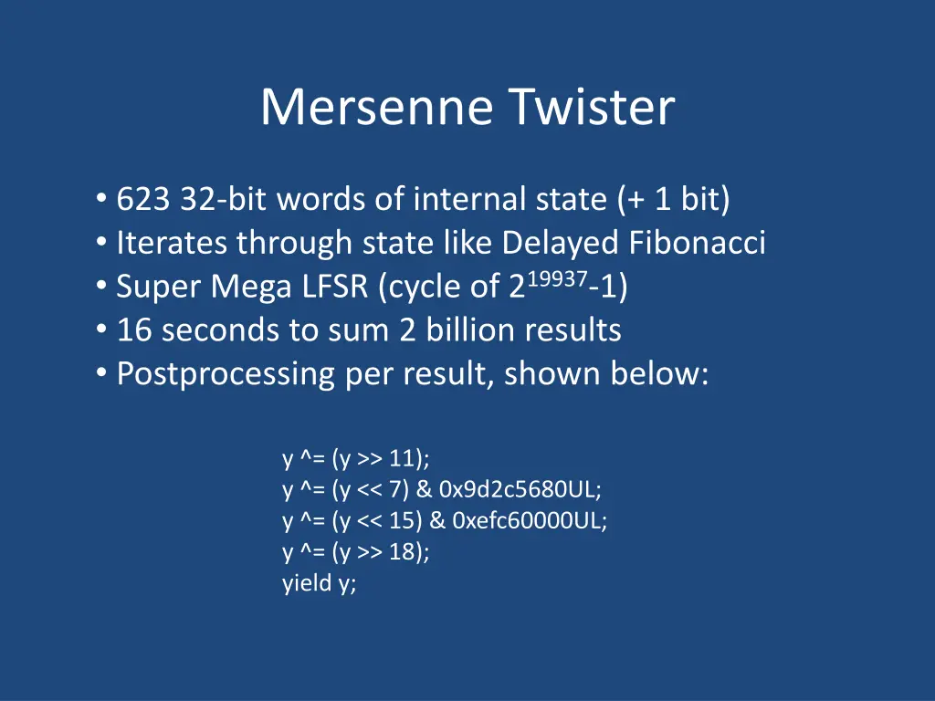 mersenne twister