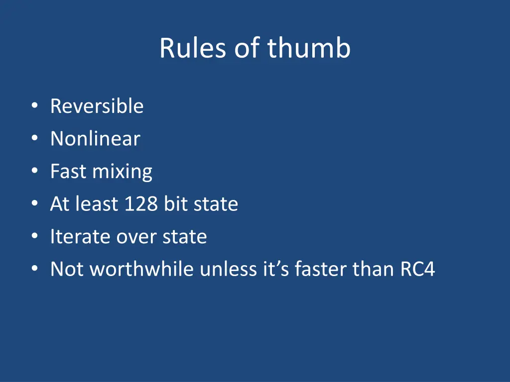 rules of thumb 1