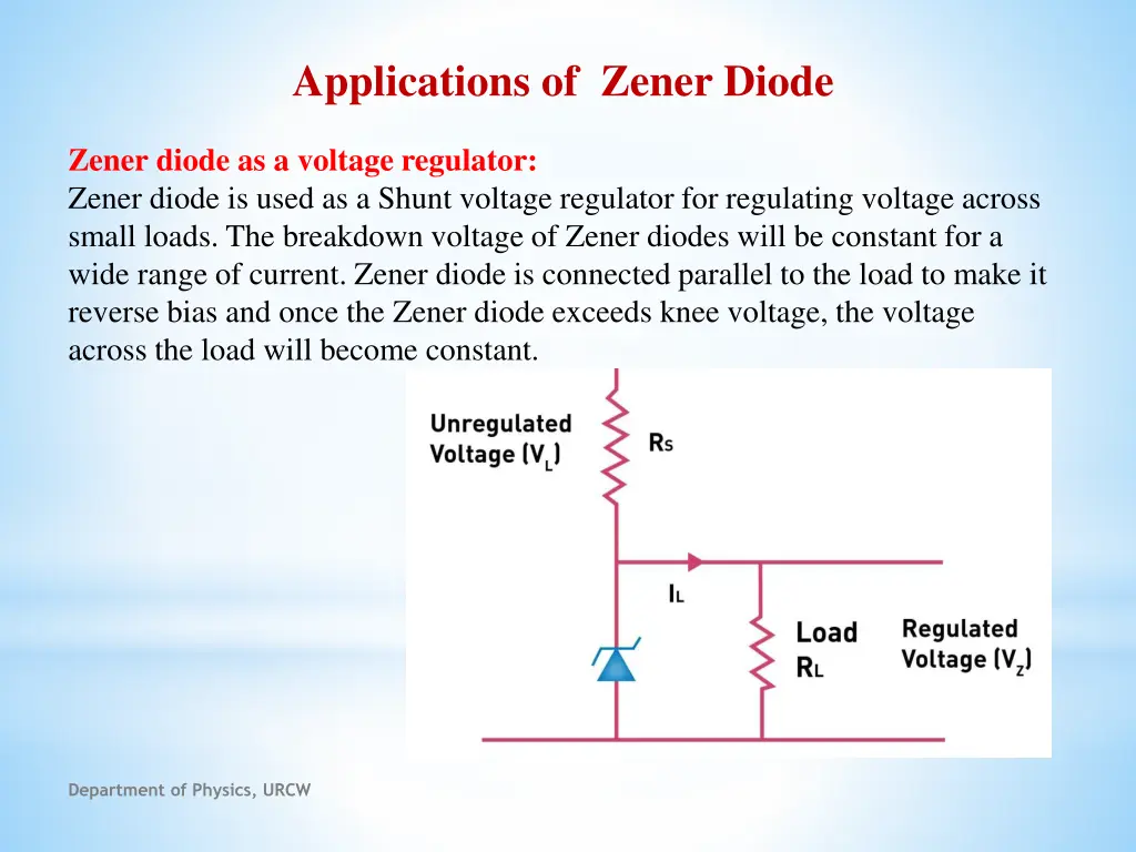 applications of zener diode