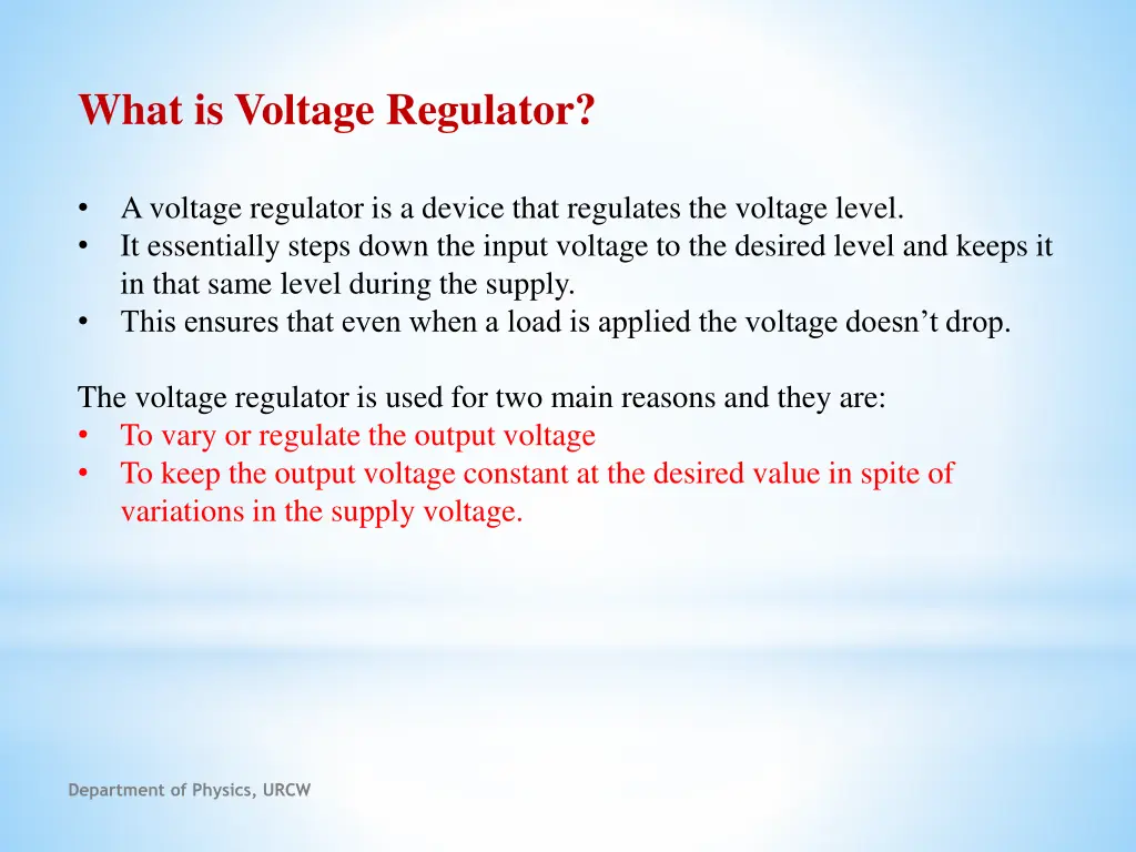 what is voltage regulator