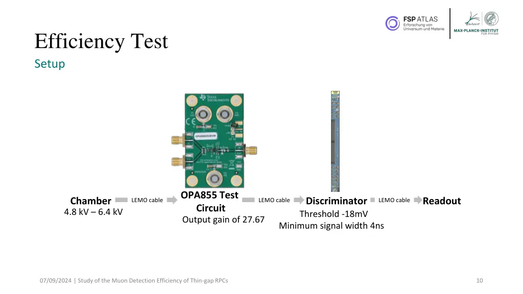 efficiency test setup