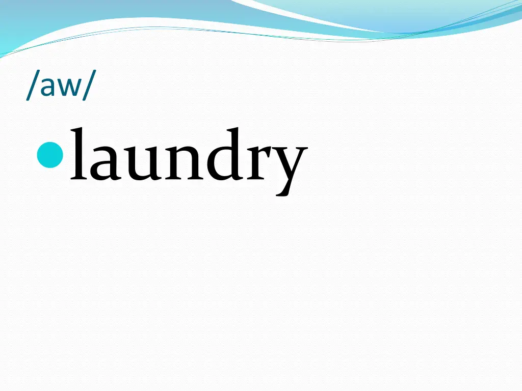 aw laundry