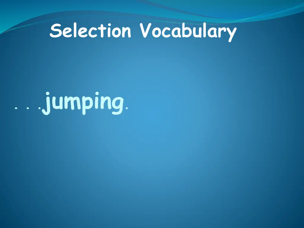 selection vocabulary 2