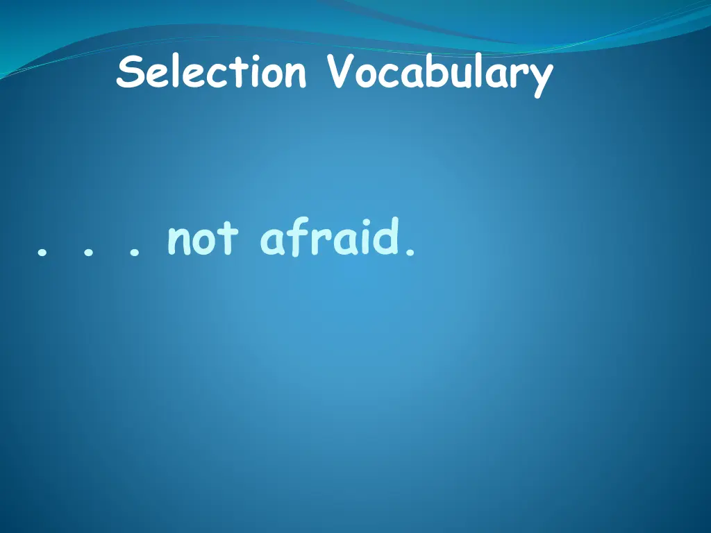 selection vocabulary 5