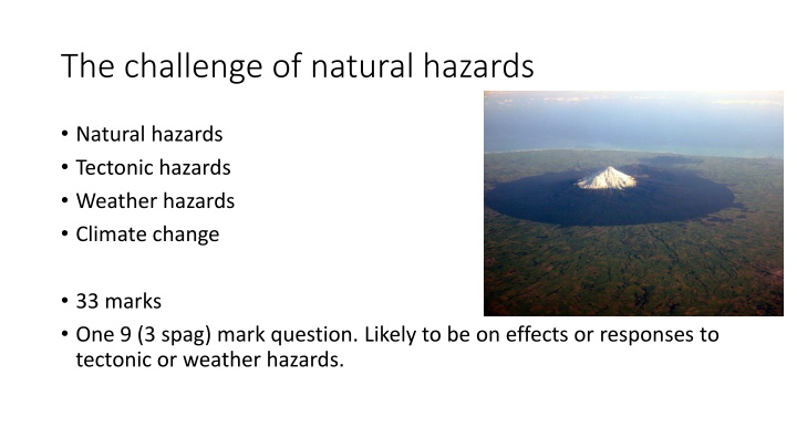 the challenge of natural hazards