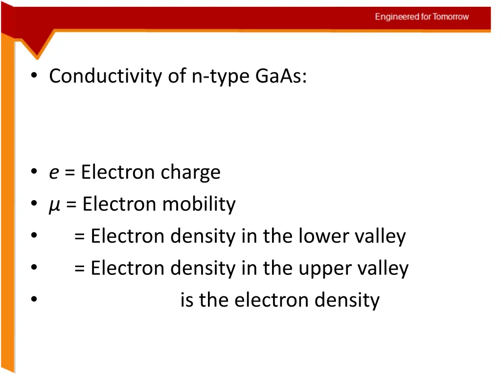 conductivity of n type gaas