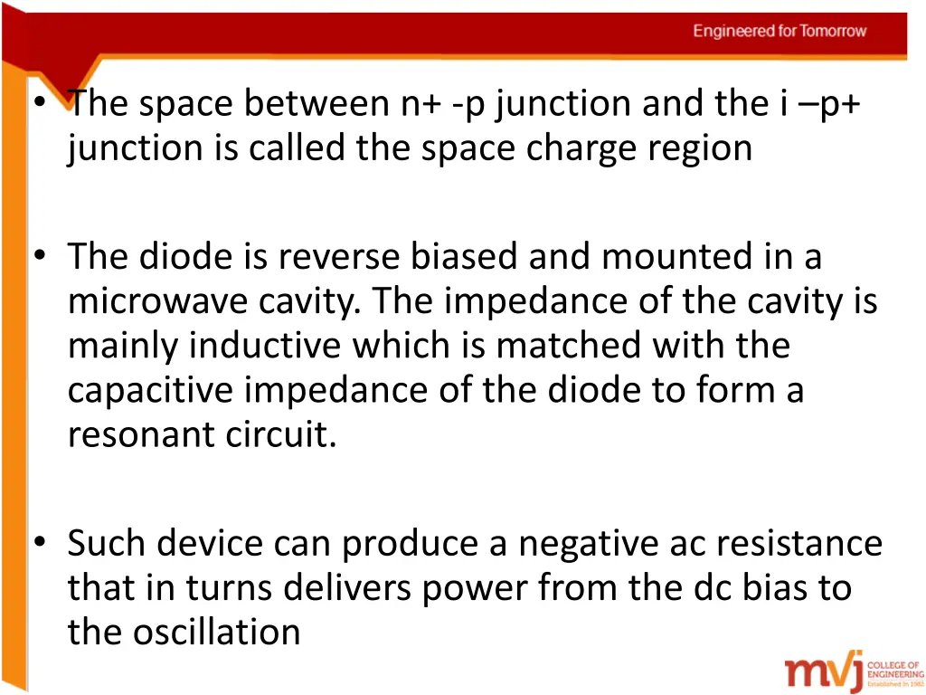 the space between n p junction