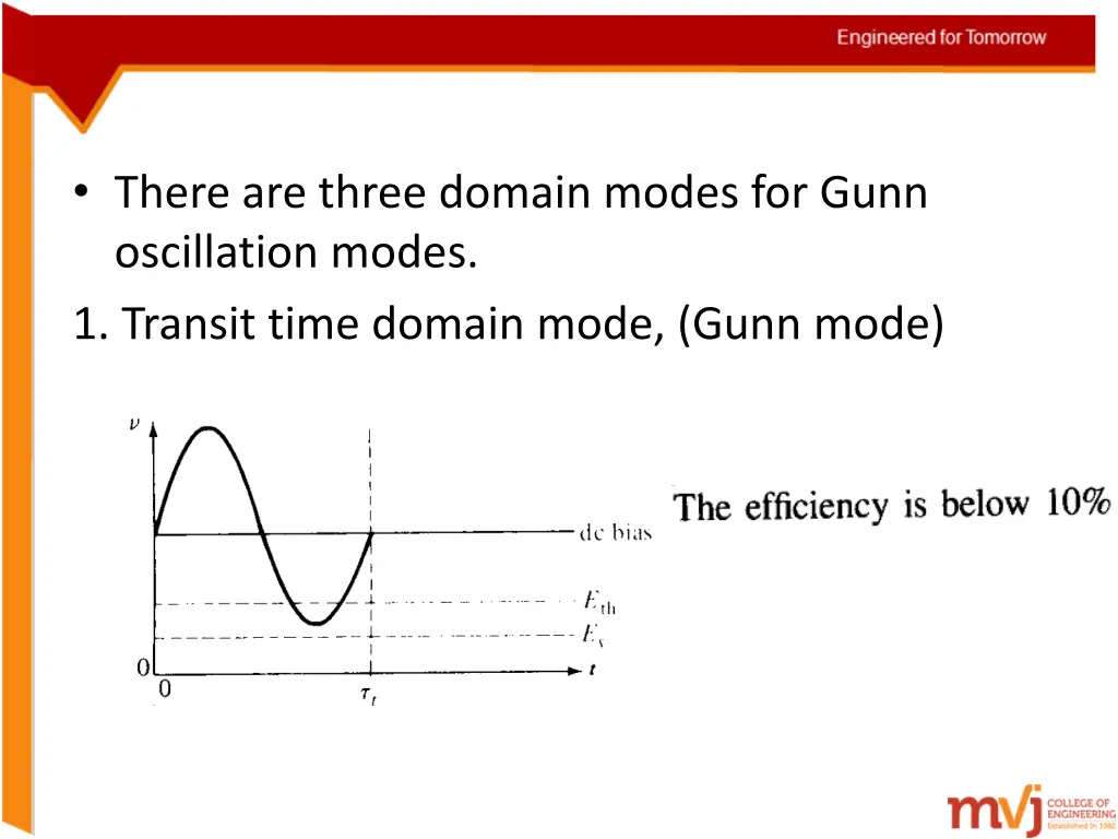 there are three domain modes for gunn oscillation