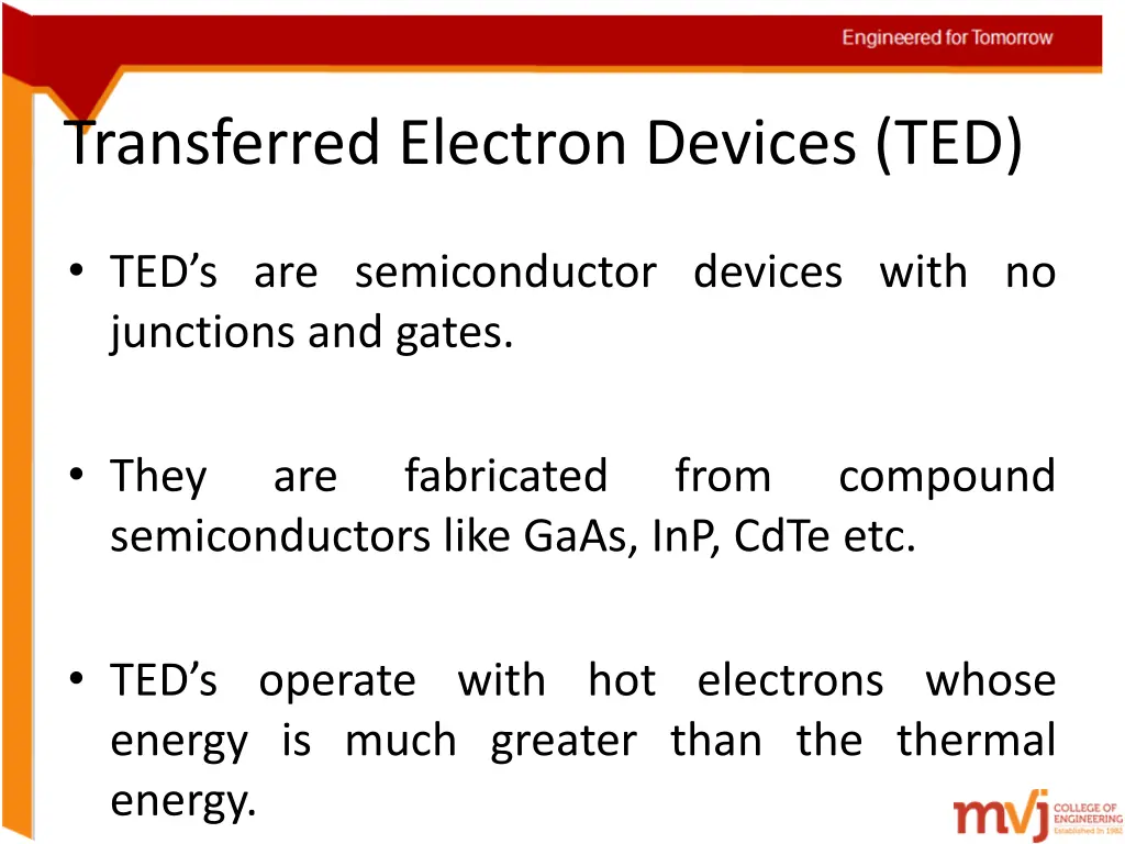 transferred electron devices ted