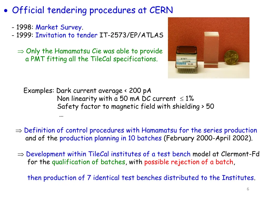 official tendering procedures at cern