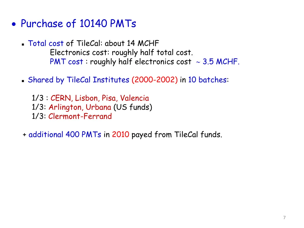 purchase of 10140 pmts