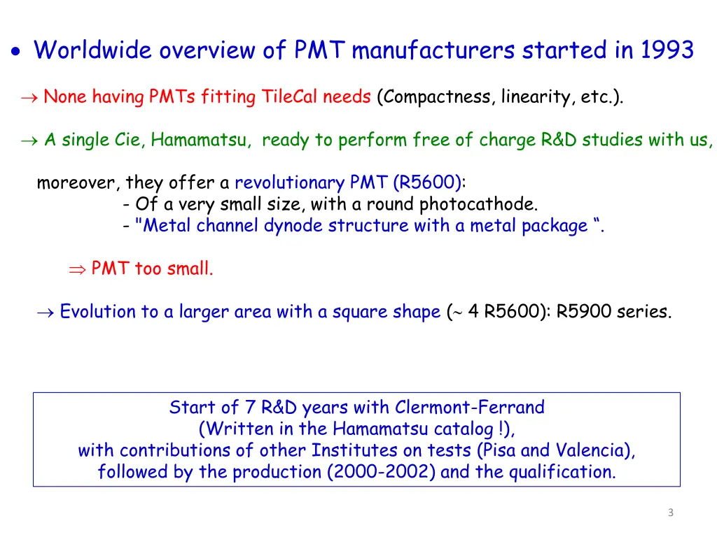 worldwide overview of pmt manufacturers started