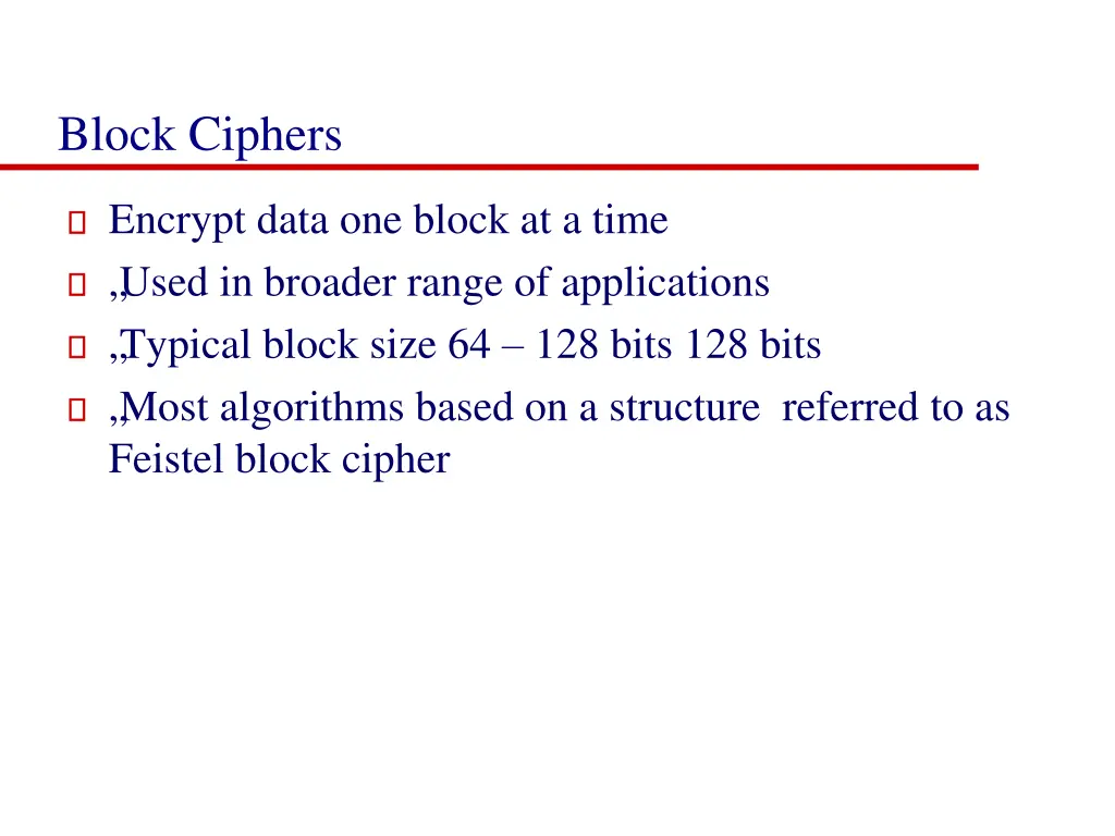 block ciphers