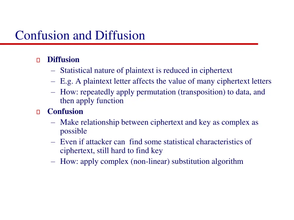 confusion and diffusion