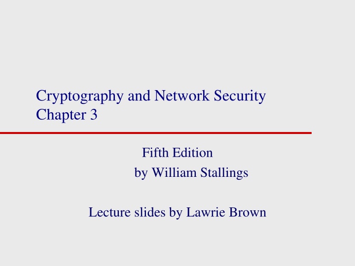 cryptography and network security chapter 3