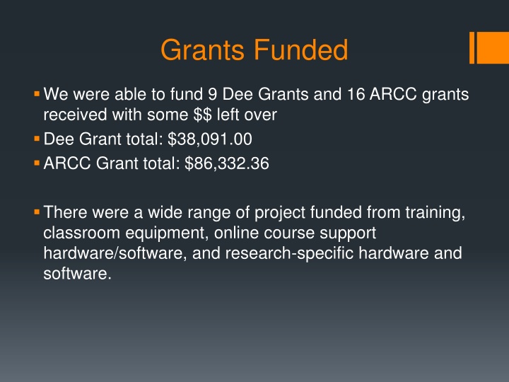 grants funded