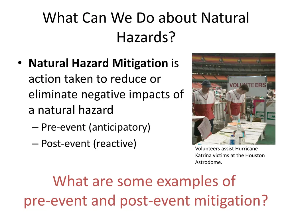 what can we do about natural hazards