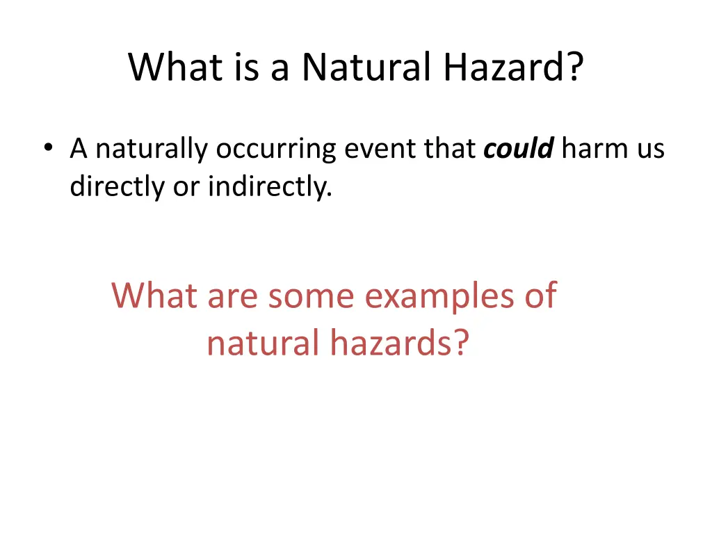 what is a natural hazard