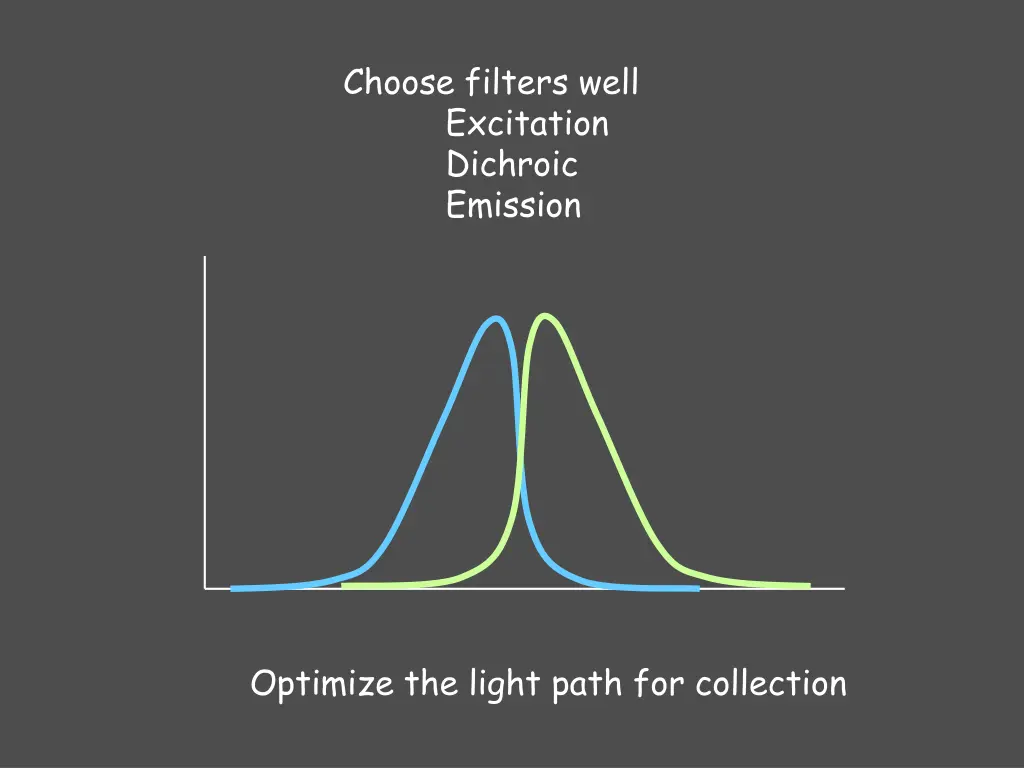 choose filters well excitation dichroic emission