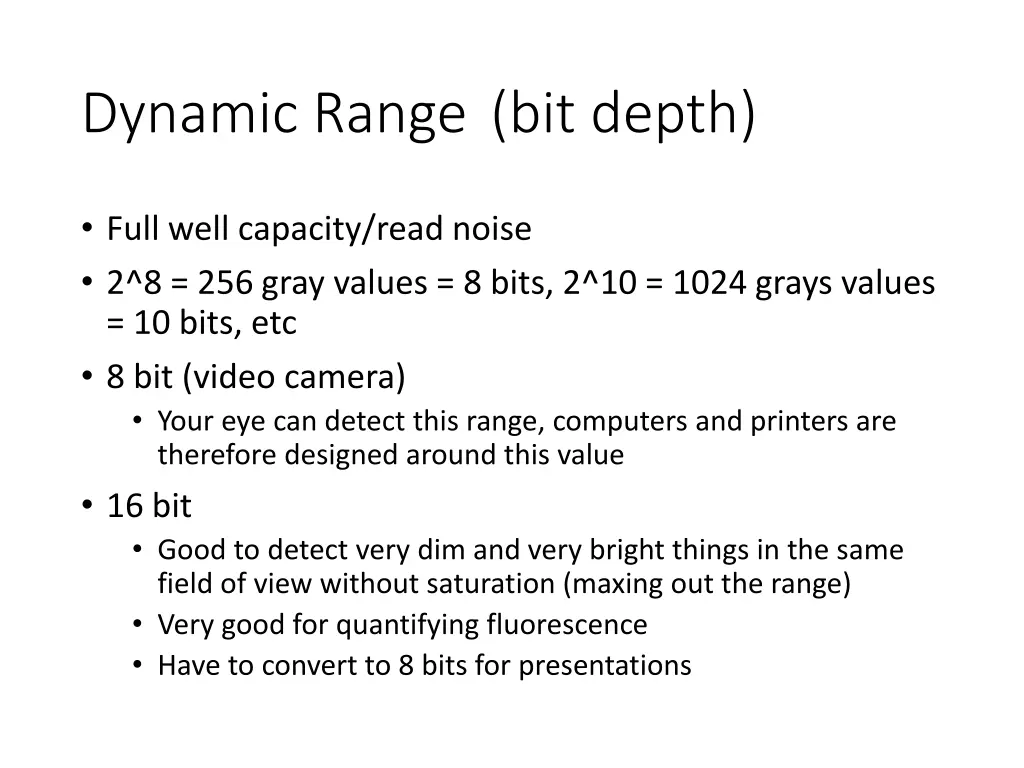 dynamic range bit depth