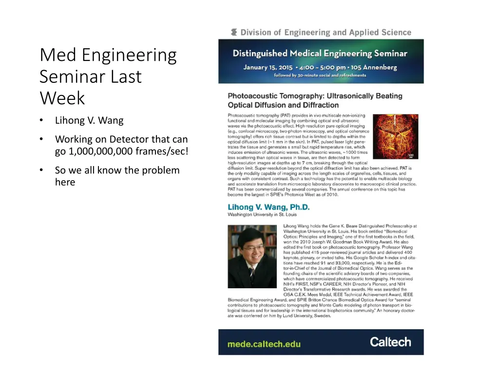 med engineering seminar last week lihong v wang