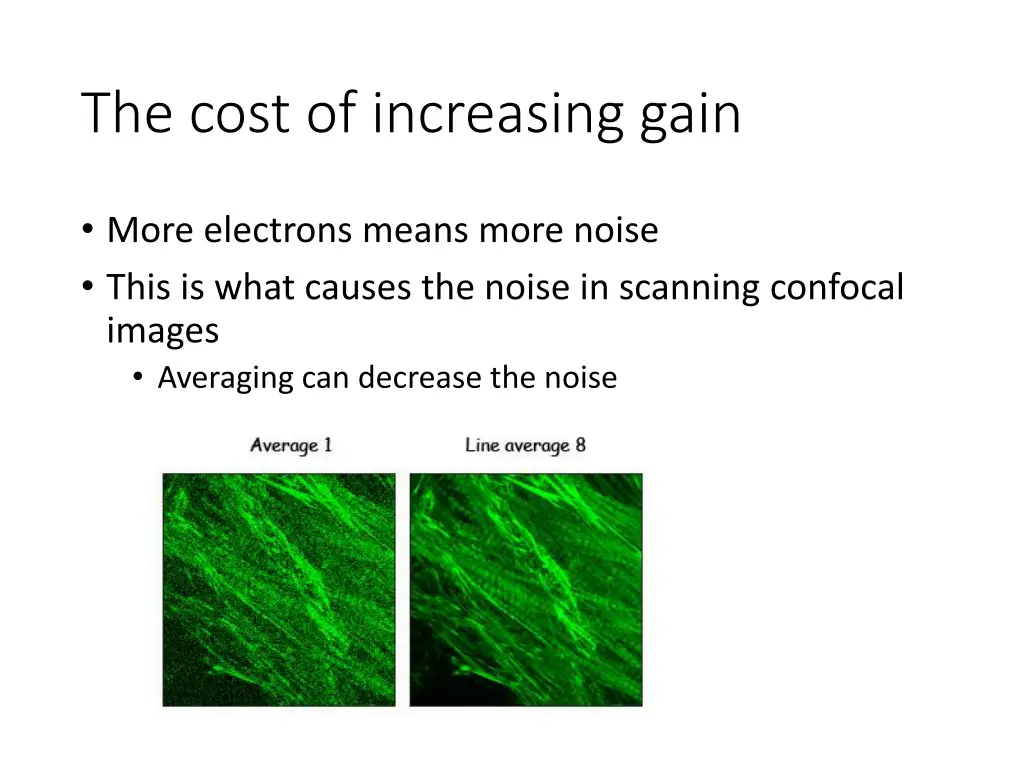 the cost of increasing gain