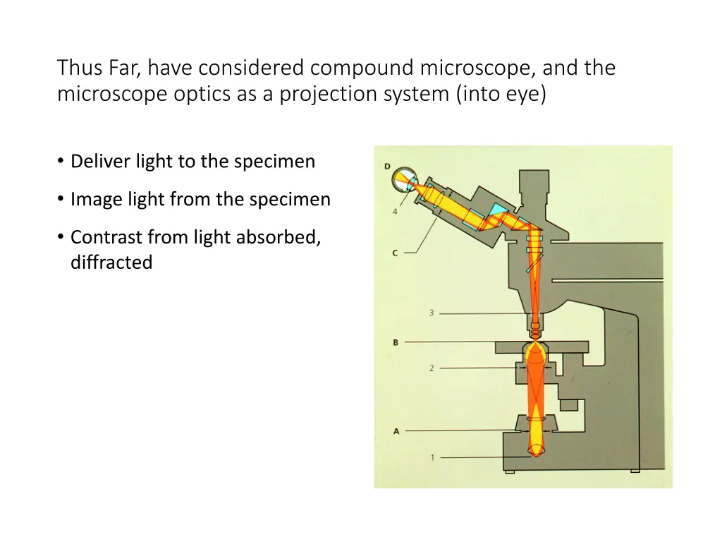 thus far have considered compound microscope