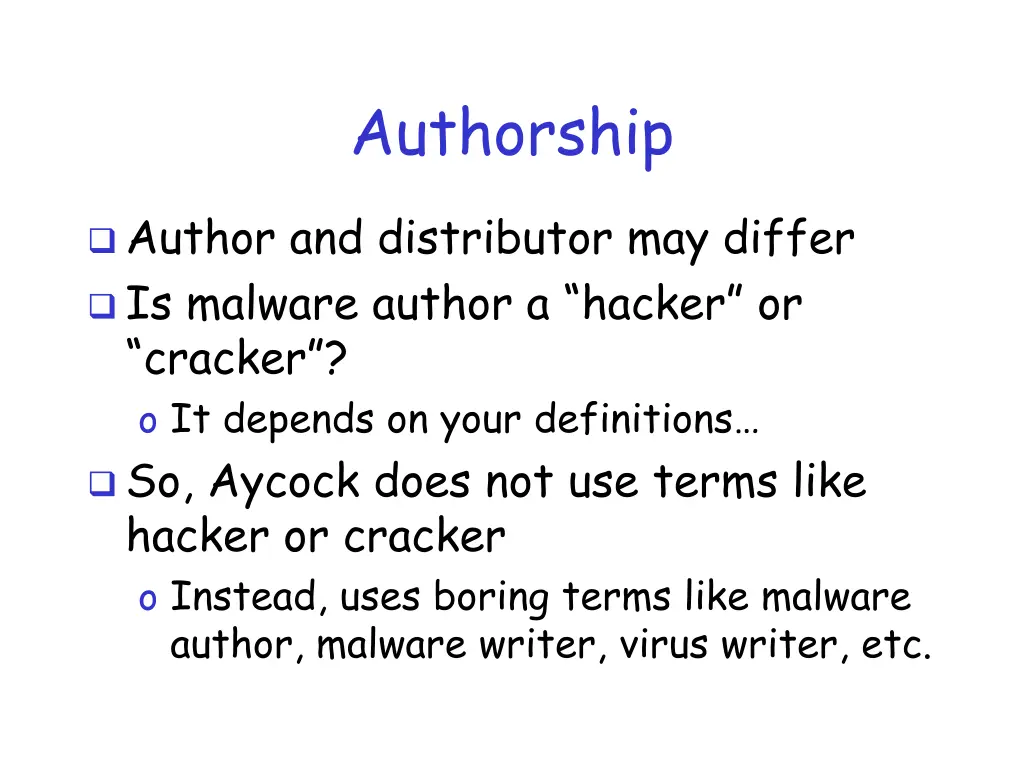 authorship