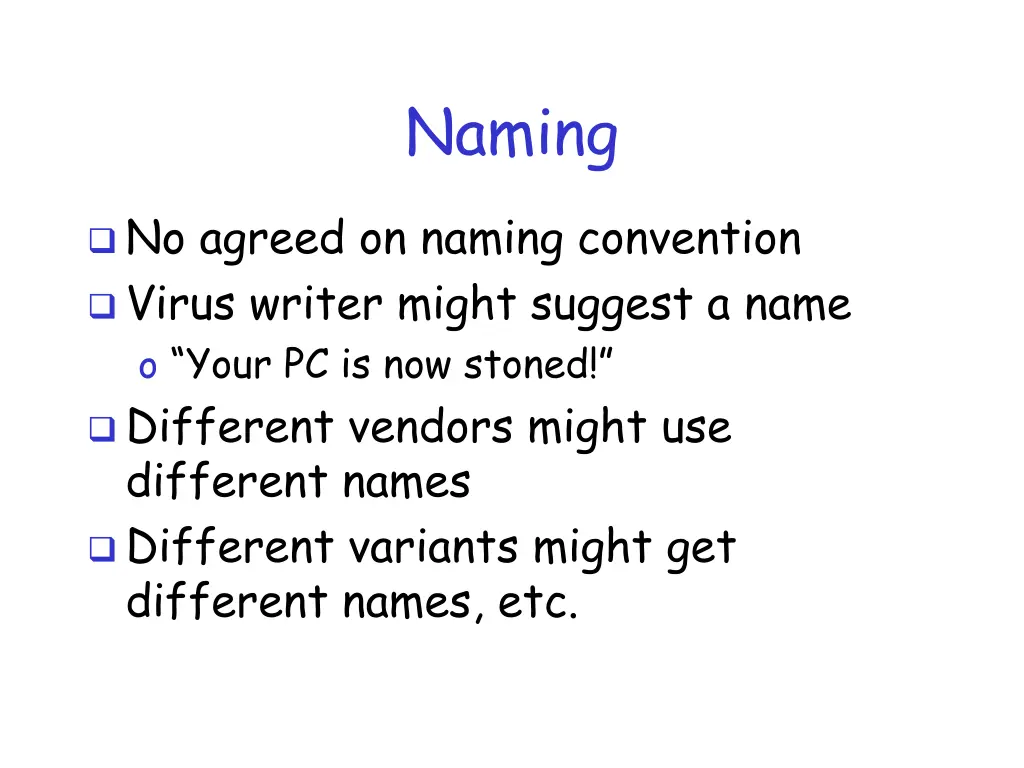 naming