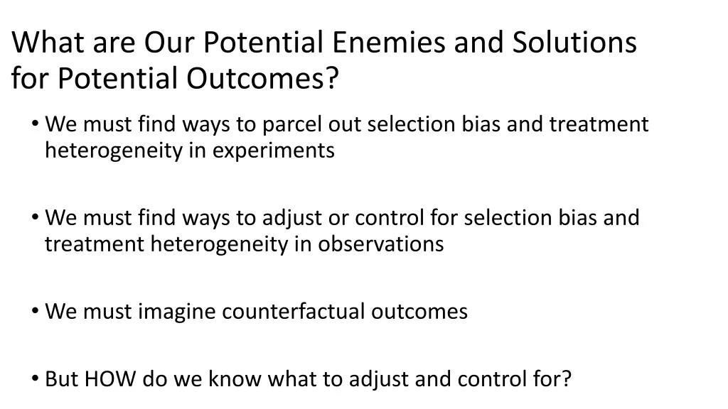 what are our potential enemies and solutions