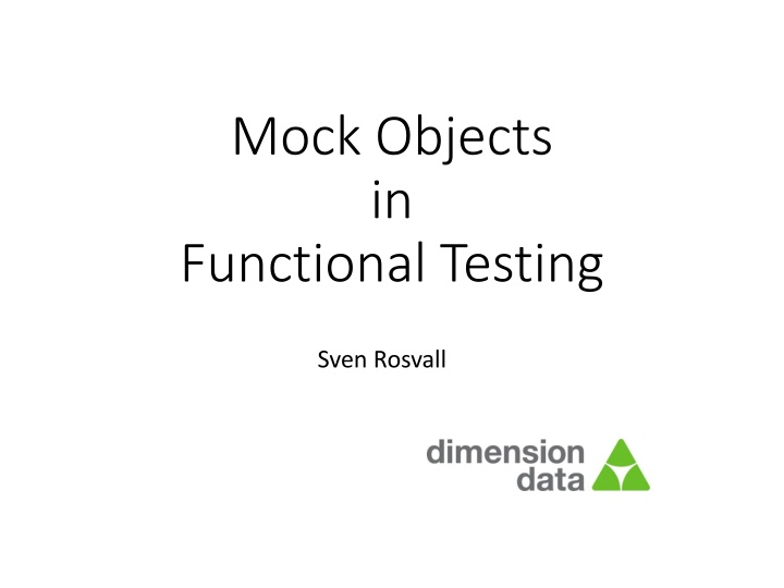 mock objects in functional testing