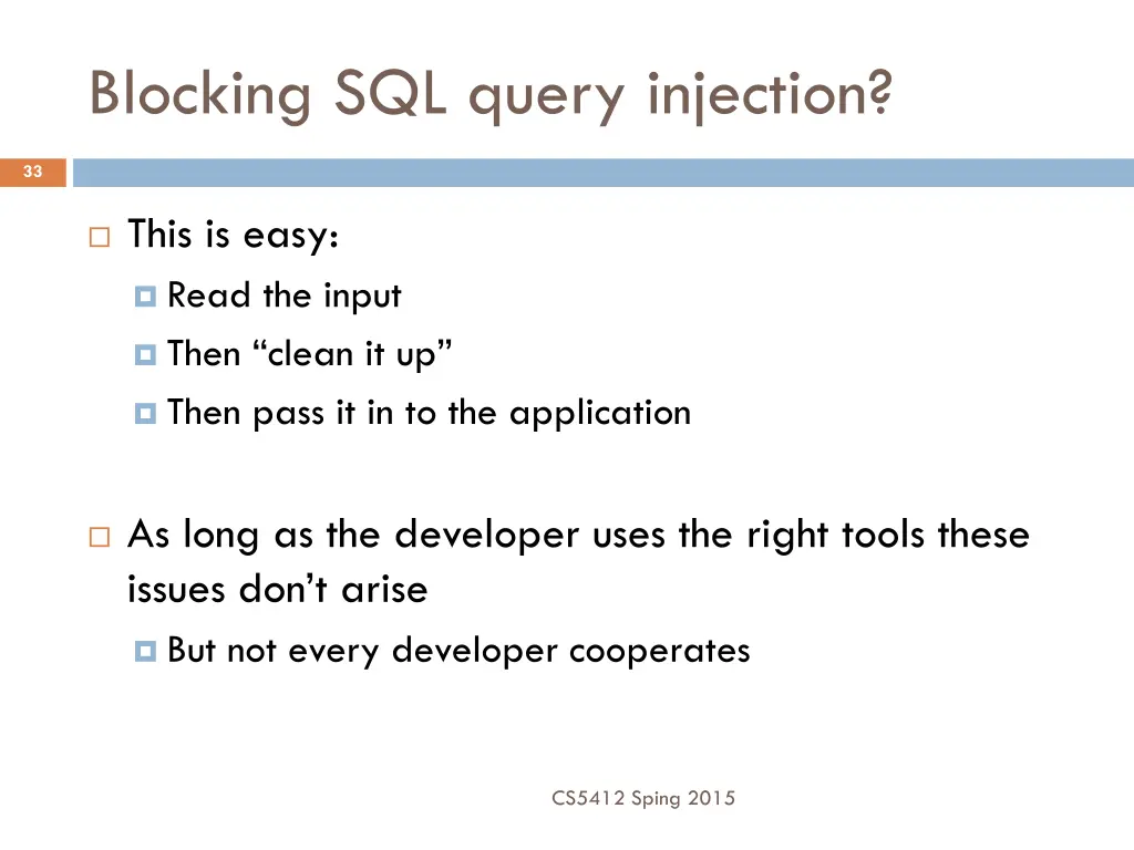 blocking sql query injection