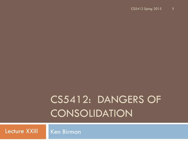 cs5412 sping 2015