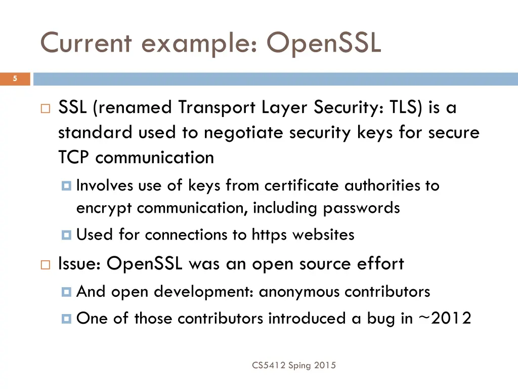 current example openssl