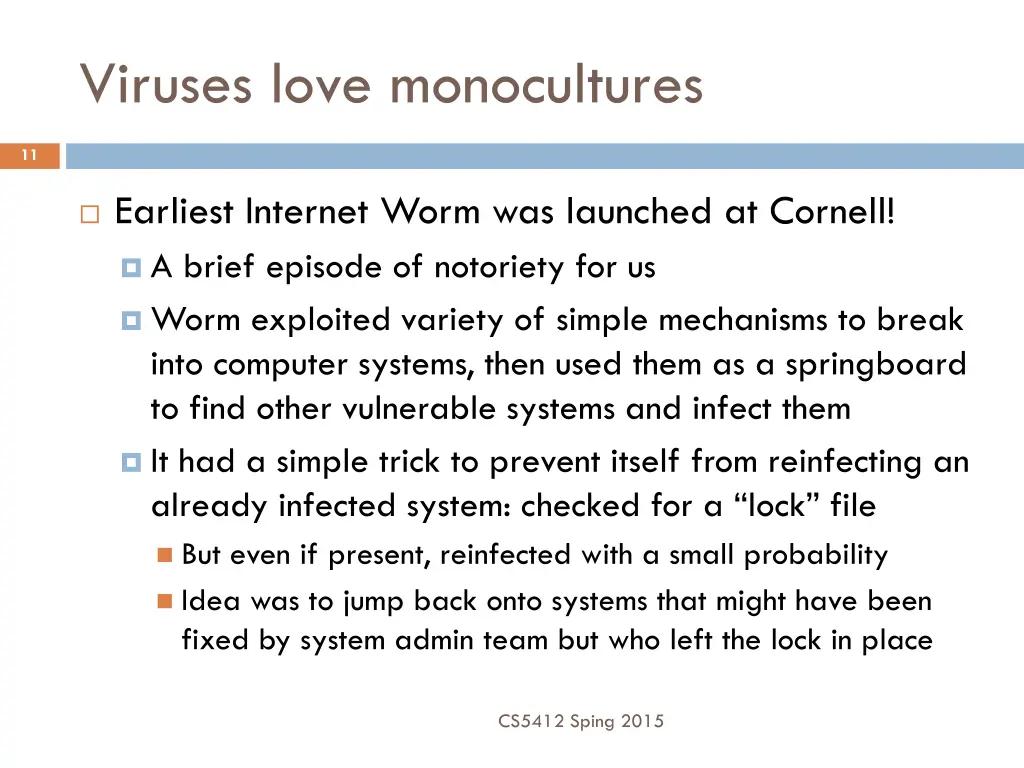 viruses love monocultures