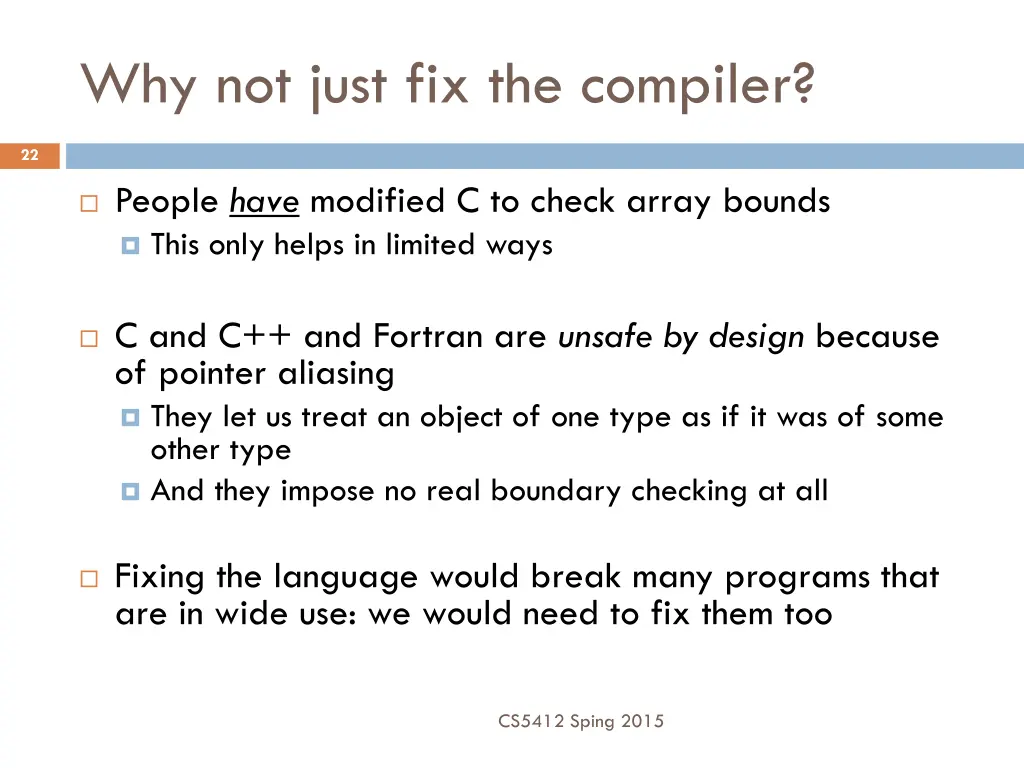 why not just fix the compiler