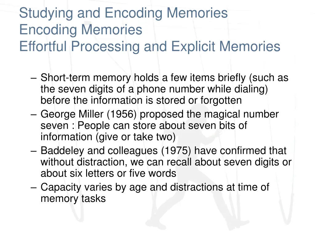 studying and encoding memories encoding memories 5