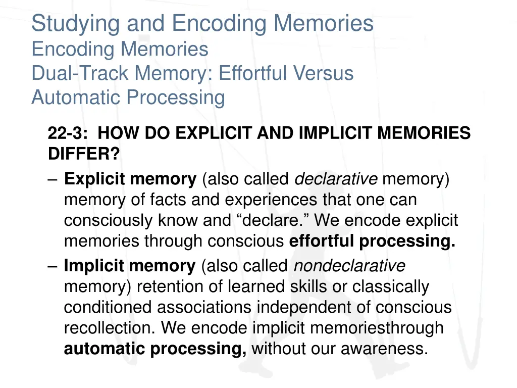 studying and encoding memories encoding memories