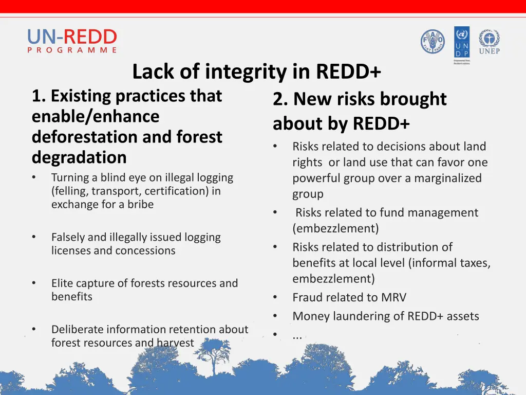 lack of integrity in redd 1