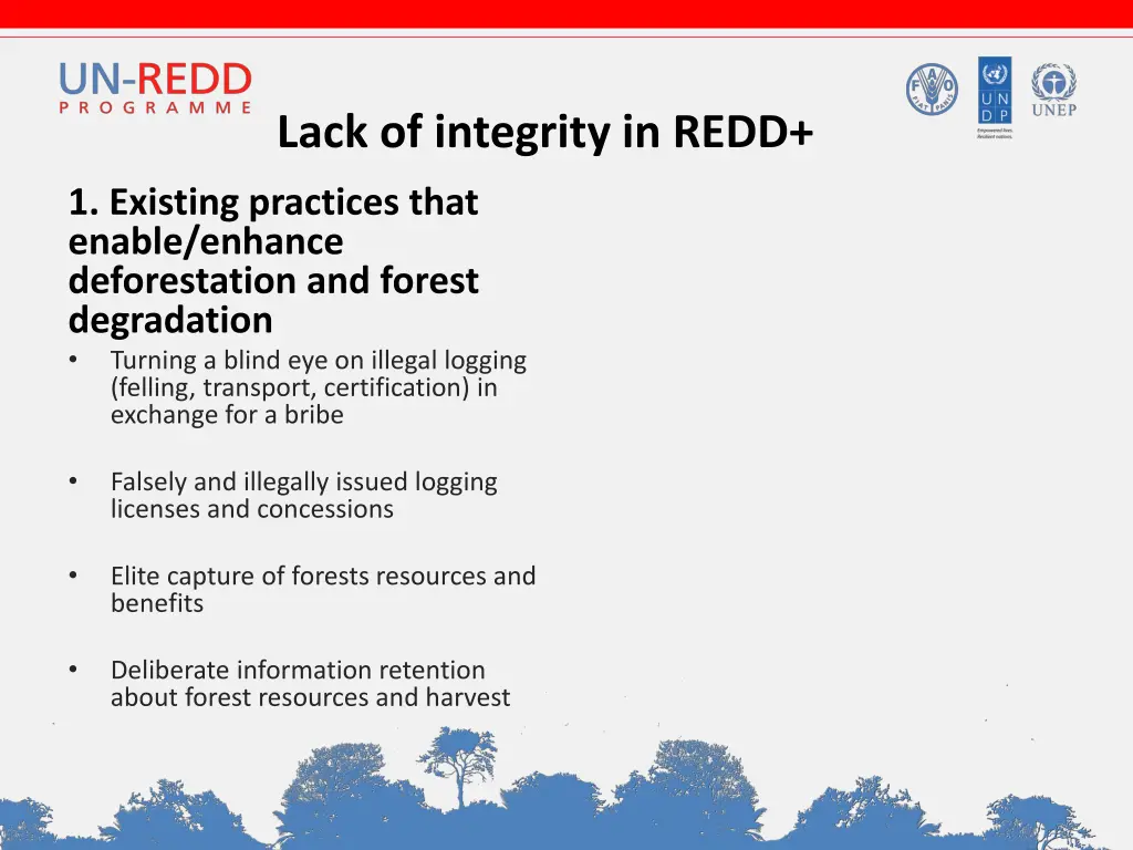 lack of integrity in redd